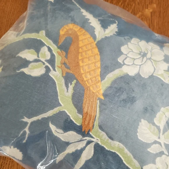 Anthropologie Tassled Perla Bird Pillow - Turquoise - Picture 11 of 14